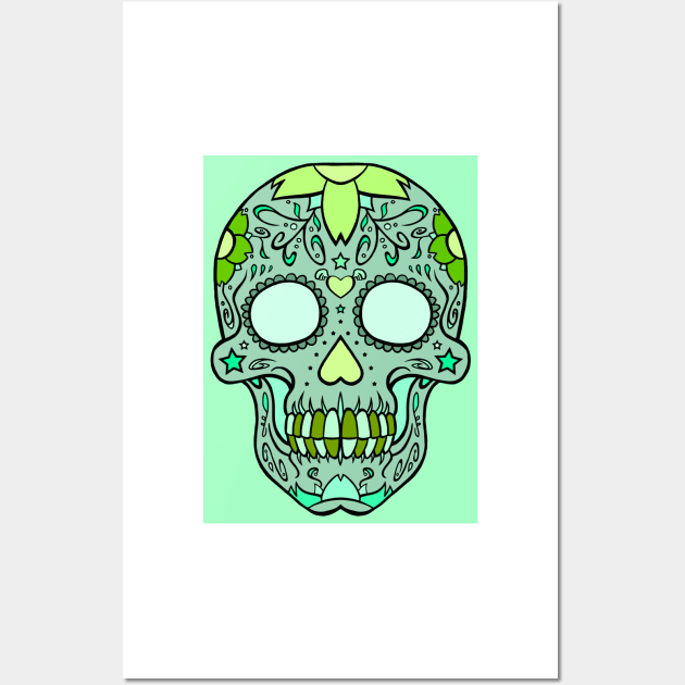 Sugar Skull 11 (Style:8) Wall Art by luminousstore